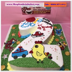 Bánh Sinh Nhật Chữ Cái & Số - RP47